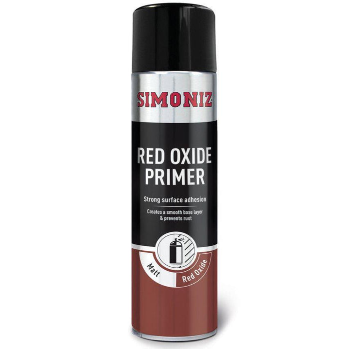 2x Simoniz Red Oxide Primer Acrylic Aerosol Auto Car Spray Paint 500ml SIMP13D Simoniz  - Dynamic Drive