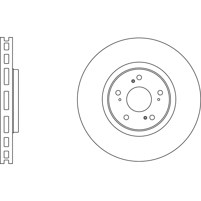 Genuine APEC Front Brake Discs & Pads Set Vented for Honda Accord