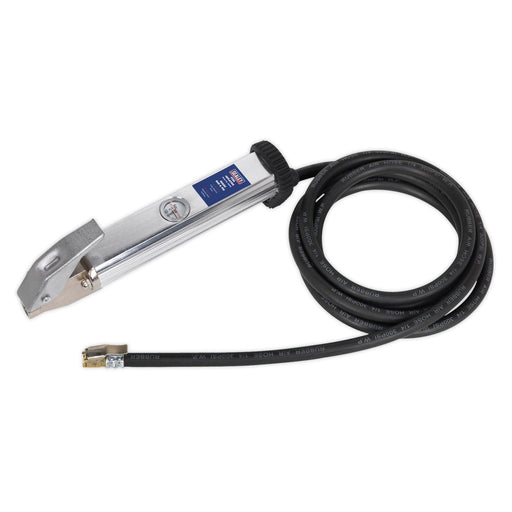 Sealey Tyre Inflator with 2.7m Hose & Clip-On Connector SA396 Sealey  - Dynamic Drive