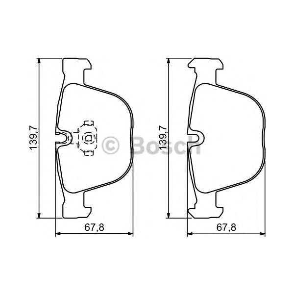 Genuine Bosch Brake Pad Set Bp1215 fits BMW X5 xDrive 30d - 3.0 - 13-18 09864943