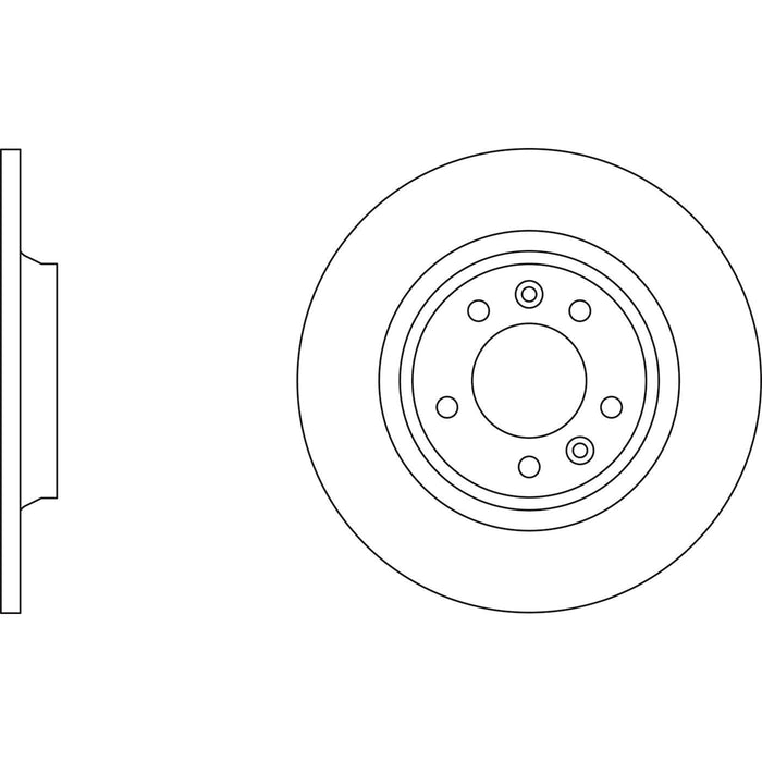 Genuine APEC Rear Brake Discs & Pads Set Solid for Citroen C5