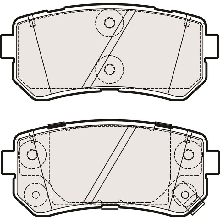 Apec Brake Pads Rear Fits Hyundai Kona