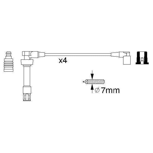 Genuine Bosch Ignition Lead B307 fits BMW Z3 Cabrio - 1.9 - 95-99 0986356307