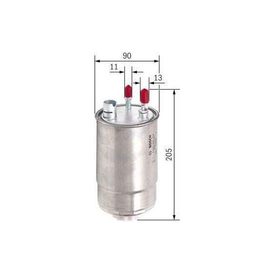 Bosch Car Fuel Filter N2054 fits Vauxhall Meriva CDTi ECOTEC - 1.3 - 03-09 F0264