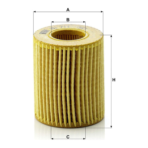 Genuine Mann Oil Filter for Ford Mondeo III Duratec 11/00- HU711X Mann & Hummel  - Dynamic Drive