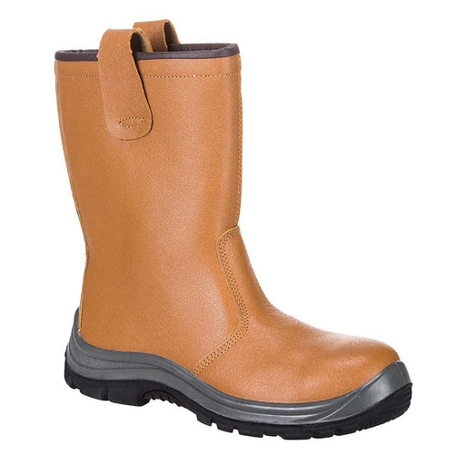 Portwest Steelite Rigger Boots - Tan - UK 8 Portwest  - Dynamic Drive