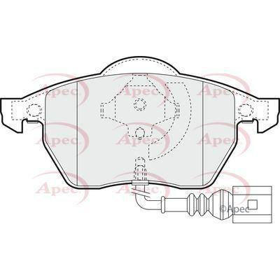 Apec Brake Pads Front Fits Audi A3 S3 Tt Seat Leon Toledo Skoda Octavia