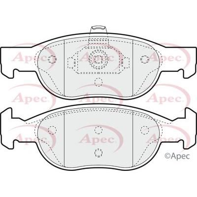 Apec Brake Pads Front Fits Fiat Punto