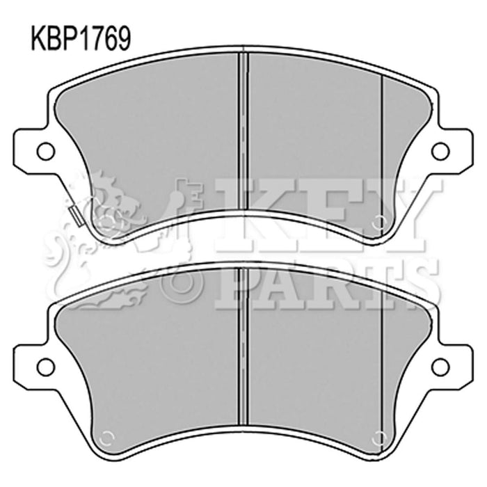 Genuine Key Parts KBP1769 Front Brake Pads-Includes Wear Indicators (Lucas-Girling)