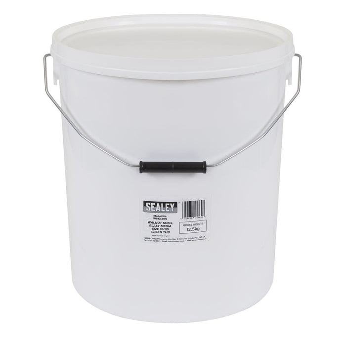 Sealey Walnut Shell Blast Media - Size 16/30 - 12.5kg Tub WS12.5KG Sealey  - Dynamic Drive