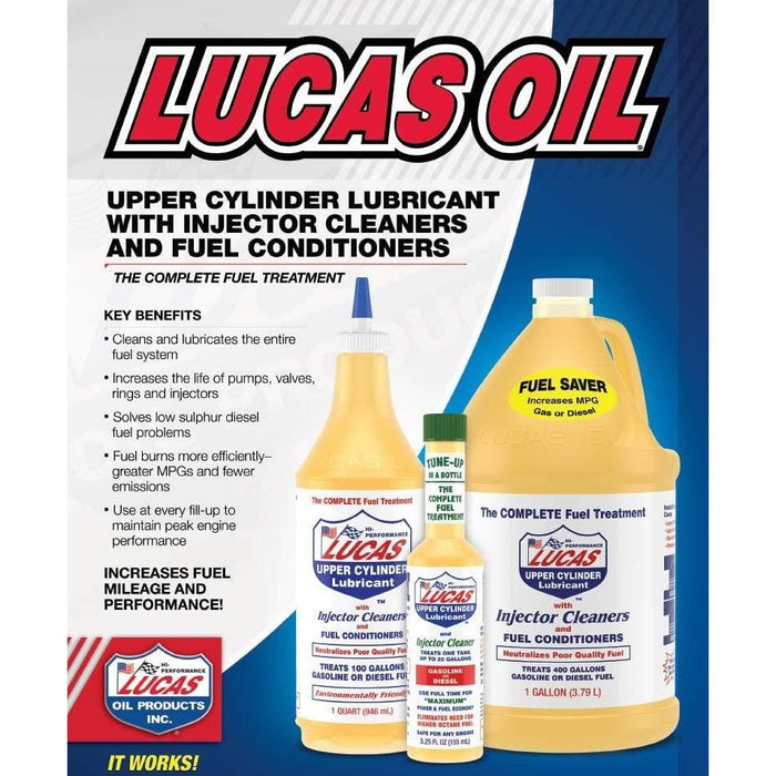 40013 Lucas Oil Injector Cleaner And Fuel TREATMENT 3.79 Litres 10013 (petrol& diesel)