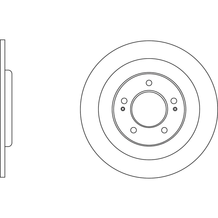 Apec Brake Disc Rear Fits Hyundai I30 Kia Ceed Pro