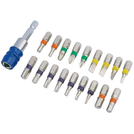 Draper Coloured Screwdriver Bit Set (19 Piece) 82402 Draper  - Dynamic Drive