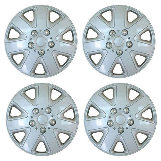 Set of 4 14" Silver Wheel Trims / Hub Caps fits Nissan Micra Almera Note Pixo UKB4C  - Dynamic Drive