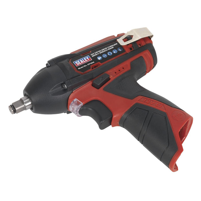 Sealey 12V Cordless 3/8" Drive Impact Wrench 80Nm Body Only LED Indicator Sealey  - Dynamic Drive