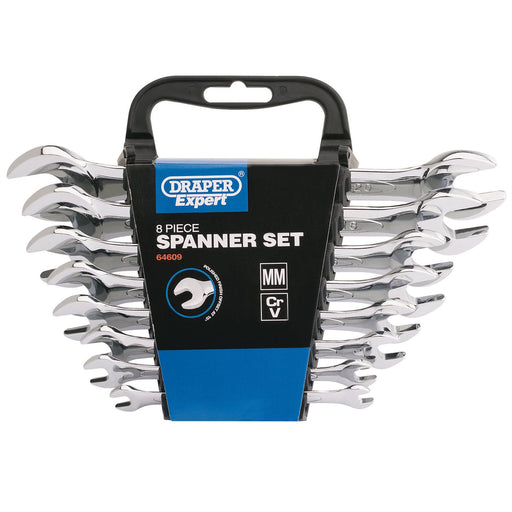 Draper Metric Double Open Ended Spanner Set (8 Piece) 64609 Draper  - Dynamic Drive