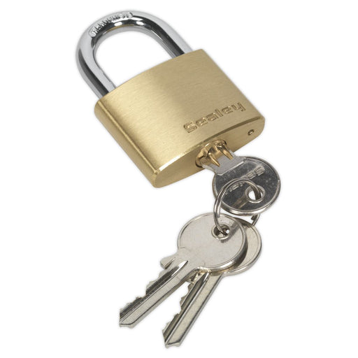 Sealey Brass Body Padlock 40mm PL101 Sealey  - Dynamic Drive