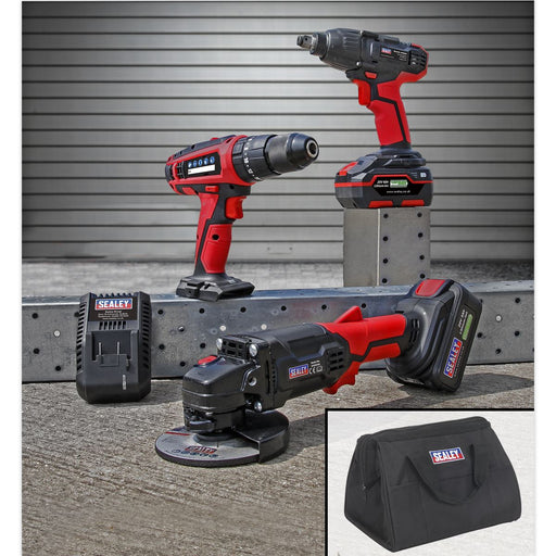 Sealey 3 Tool Cordless Combo Kit 20V SV20 Series CP20VCOMBO1 Sealey  - Dynamic Drive