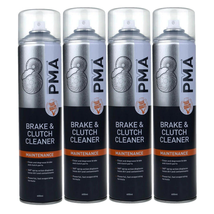 4 x PMA Brake And Clutch Cleaner Degreaser Aerosol Professional Spray 600ml BRCL PMA  - Dynamic Drive