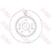 Genuine TRW Brake Disc (Pair) DF6703 TRW  - Dynamic Drive