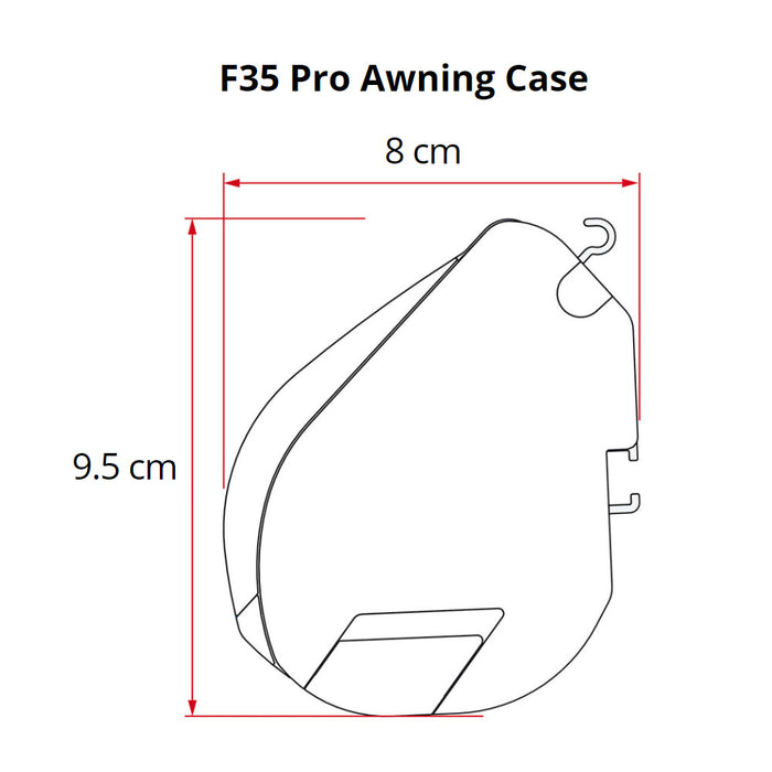 Fiamma F35 Pro 250 Awning Deep Black Case Royal Grey Fabric Campervan Caravan