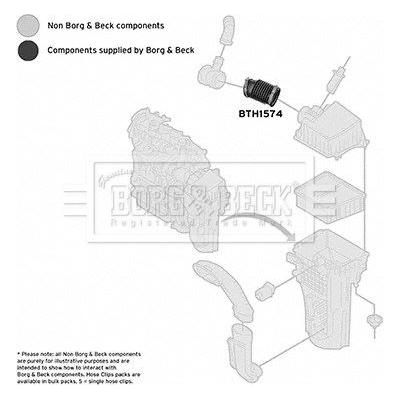 Genuine Borg & Beck Air Filter Hose fits Mercedes A Class 011104 BTH1574 Borg & Beck  - Dynamic Drive