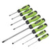 Sealey Screwdriver Set 8pc Hammer-Thru Hi-Vis Green HV002 Sealey  - Dynamic Drive