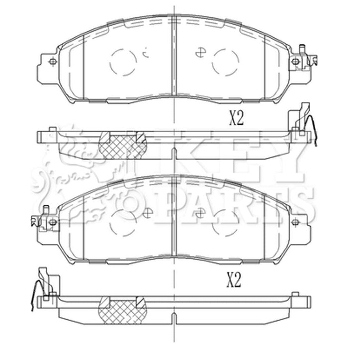 Genuine Key Parts Rear Brake Pads KBP2569