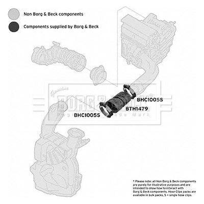 Genuine Borg & Beck Air Filter Hose fits Renault Koleos wo Elec HB 08 BTH1479 Borg & Beck  - Dynamic Drive