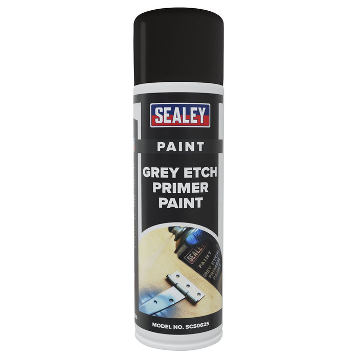 Sealey Grey Etch Primer Paint 500ml Pack of 6 SCS062