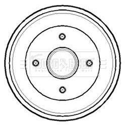 Genuine Borg & Beck Brake Drum fits Ford Focus 98 BBR7141 Borg & Beck  - Dynamic Drive