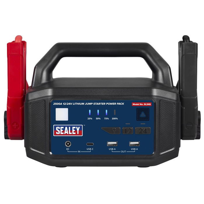 Sealey 2500A 12/24V Lithium Jump Starter Power Pack SL34S Sealey  - Dynamic Drive