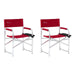 2x Isabella Directors Chair Red Side Table Caravan Garden Camping Isabella  - Dynamic Drive