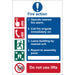 Draper Fire Action Procedure' Mandatory Sign, 200 x 300mm, Design 1 72154 Draper  - Dynamic Drive