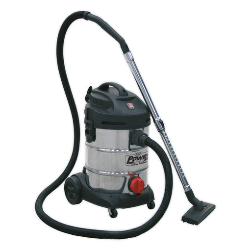 Sealey Vacuum Cleaner Industrial 30L 1400W/230V Stainless Drum PC300SD Sealey  - Dynamic Drive