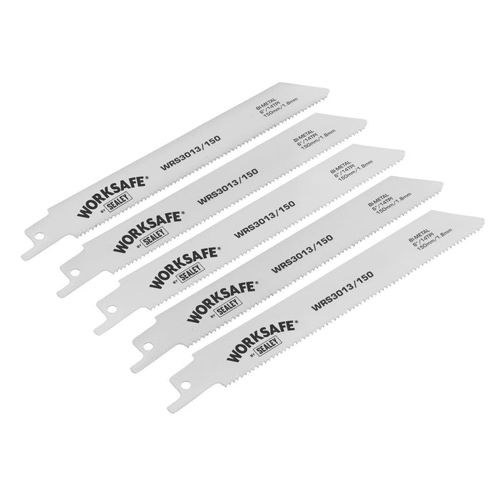 Sealey Reciprocating Saw Blade 150mm 14tpi Pack of 5 WRS3013/150