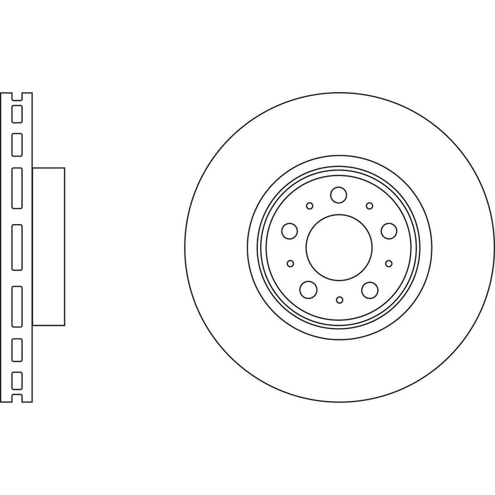 Apec Brake Disc Front Fits Volvo S60