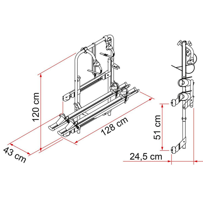 Fiamma Carry Bike 200DJ Fiat Ducato Pre 06 2 Bike Cycle Carrier