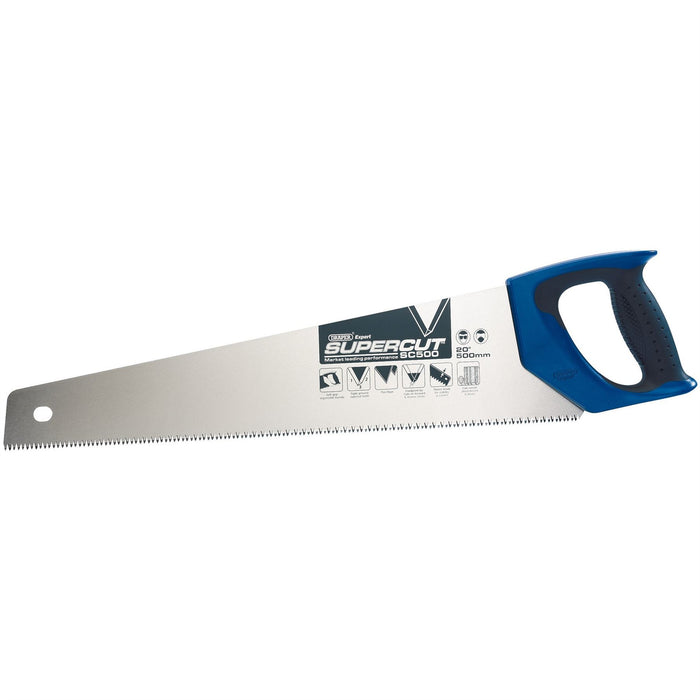 Draper Supercut Soft Grip Hardpoint Handsaw, 500mm/20", 7tpi/8ppi 49290 Draper  - Dynamic Drive