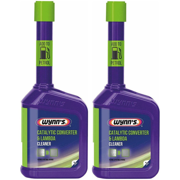 2x Wynns Catalytic Converter & Lambda Oxygen Sensor Cleaner Petrol Hybrid 325ml Wynns  - Dynamic Drive