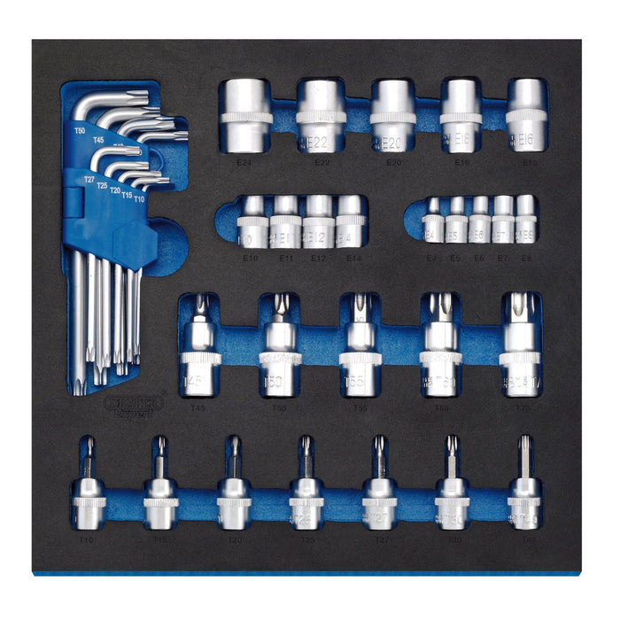 Draper TX-STAR Screwdriver Insert Bits and Keys in 1/2 Drawer EVA Insert Tray (3 Draper  - Dynamic Drive