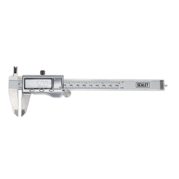 Sealey Digital Vernier Caliper 0-150mm(0-6") Stainless Steel AK9621EV Sealey  - Dynamic Drive