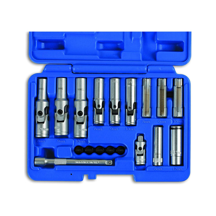 Laser Specialist Thin Wall Glow Plug Socket Set 1/4"D, 3/8"D 18pc 6424 Laser Tools  - Dynamic Drive