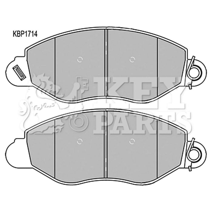 Genuine Key Parts KBP1714 Front Brake Pads-Includes Wear Indicators (Bosch)