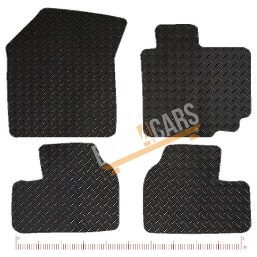 Fully Tailored Silver Trim Rubber Mats fits Suzuki Swift 12>Sport + 2 Clips UKB4C  - Dynamic Drive