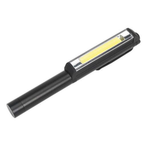 Sealey 3W COB LED Aluminium Pen Light Magnetic Pocket Belt Clip 280 Lumens Sealey  - Dynamic Drive