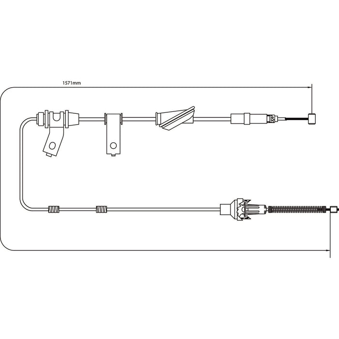 Apec Brake Cable Rear Fits Land Rover Freelander