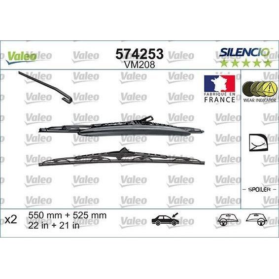 Valeo Wiper Blades Kit 574253 Automotive Part fits Alfa Romeo Valeo  - Dynamic Drive