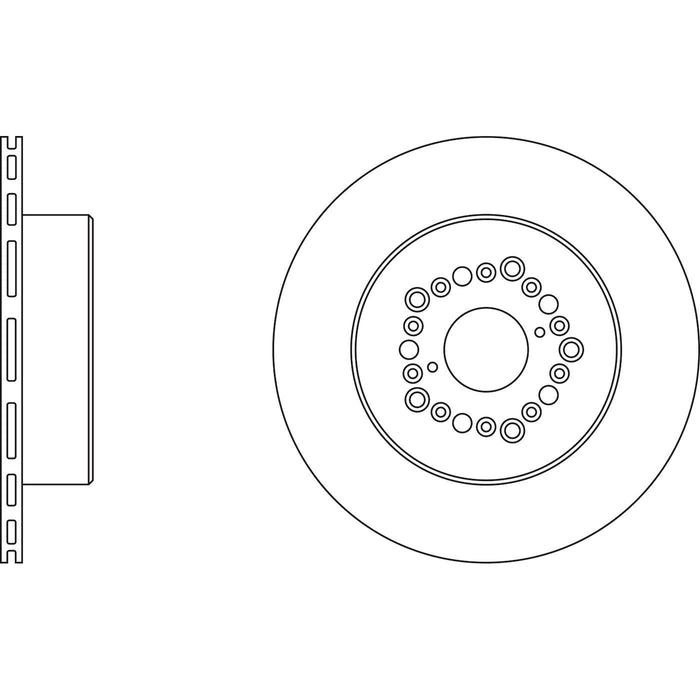 Genuine APEC Rear Brake Discs & Pads Set Vented for Lexus GS