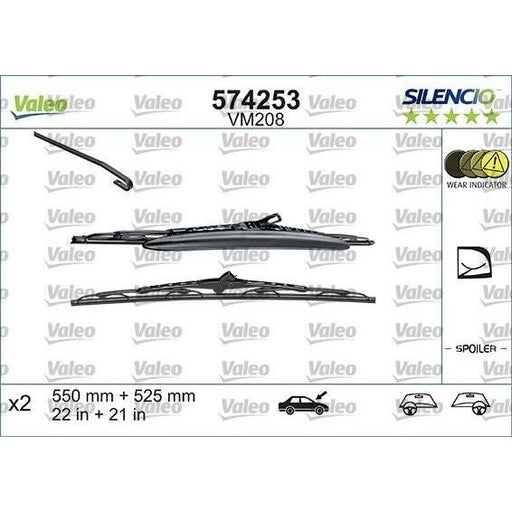 Valeo Wiper Blades Kit 574253 Automotive Part fits Alfa Romeo Valeo  - Dynamic Drive